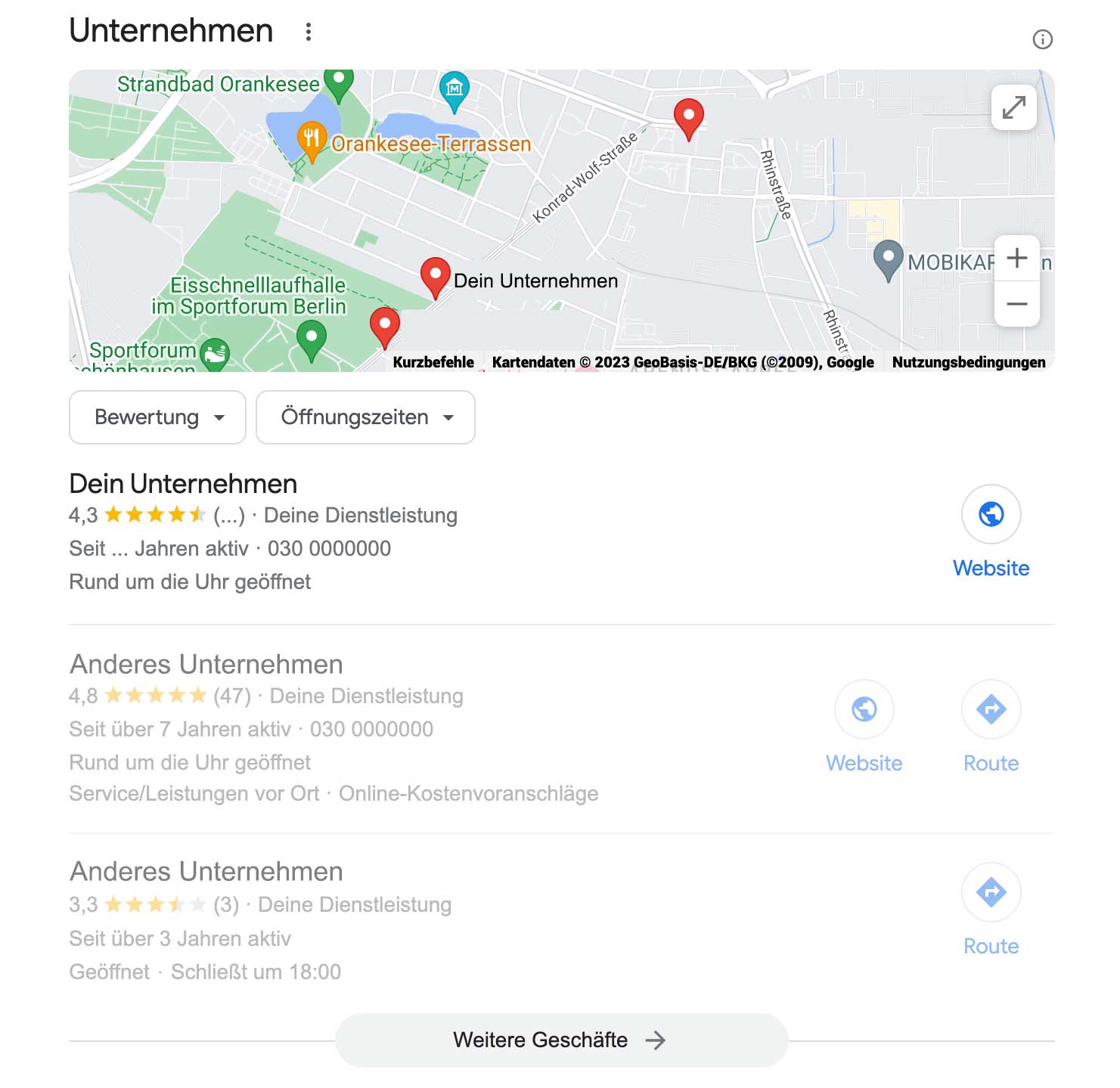 Online Marketing Google Maps
