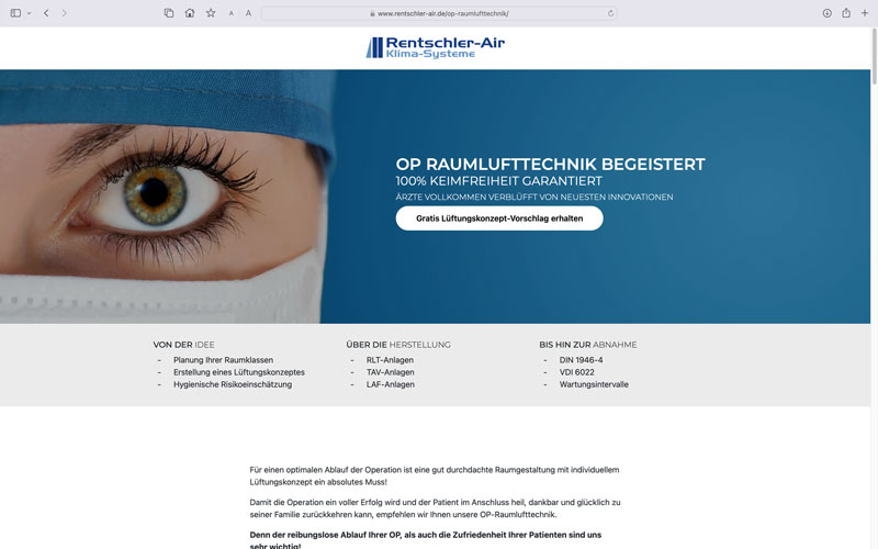 kundenfall rentschler air landingpage